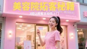 美容店怎么拓客？教你3招秘籍