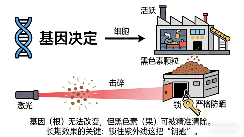 遗传雀斑能永久去除吗?