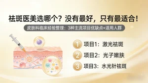 祛斑做什么医美项目最好｜专业医生视角
