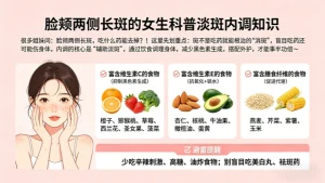 脸颊两侧有斑吃什么？内调辅助淡斑，越吃越干净