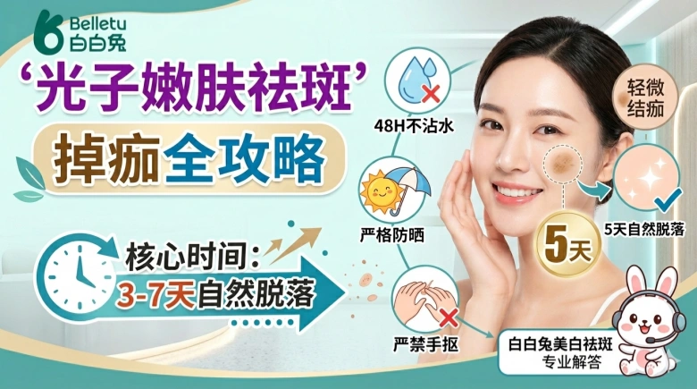 光子嫩肤祛斑多久掉痂