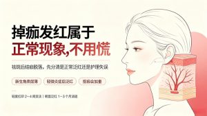 祛斑后掉痂了为什么是红的？红印怎么修复?